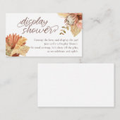 Boho Terracotta Blumendusche Begleitkarte (Vorne/Hinten)