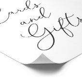 Boho Terracotta Blumenkarten und Geschenke Zeichen Poster (Ecke)