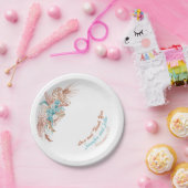 Boho Terracotta Blumenpapier Pl Pappteller (Party)