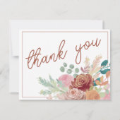 Boho Terracotta & Blush Danke Brautparty (Vorderseite)