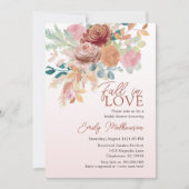 Boho Terracotta & Blush Floral Bridal Shower Einladung (Vorderseite)