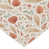 Boho Terracotta Botanical Meadow Illustration Kurzer Tischläufer (Ecke)