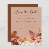 Boho Terracotta Botanical Save the Date (Vorne/Hinten)