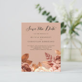Boho Terracotta Botanical Save the Date (Stehend Vorderseite)