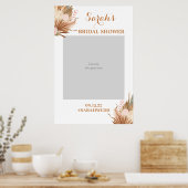 Boho Terracotta Brautparty Foto Prop Poster (Küche)