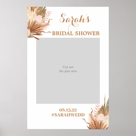 Boho Terracotta Brautparty Foto Prop Poster (Vorne)