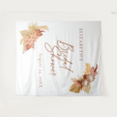 Boho Terracotta Brautparty Hintergrund Wandteppich (Vorderseite (Horizontal))