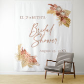 Boho Terracotta Brautparty Hintergrund Wandteppich (Beispiel)