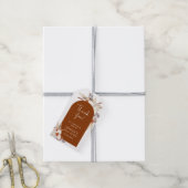 Boho Terracotta Brautparty Vielen Dank Geschenkanhänger (Mit Garn)