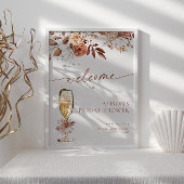 Boho Terracotta Brautparty Willkommen Poster