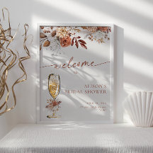 Boho Terracotta Brautparty Willkommen