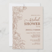 Boho Terracotta Bridal Dusche Einladung (Vorderseite)