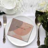 Boho Terracotta Brown Abstrakte Minimalistische We All In One Einladung