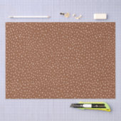 Boho Terracotta Brown & Beige Dots Babydusche Seidenpapier (Handwerk)