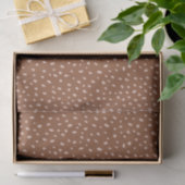 Boho Terracotta Brown & Beige Dots Babydusche Seidenpapier (Geschenk)