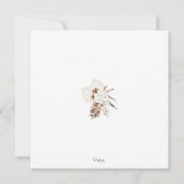 Boho Terracotta Brown Driving Floral Wreath Weddin Save The Date (Rückseite)