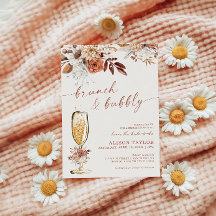 Boho Terracotta Brunch Bubbly Brautparty