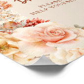 Boho terracotta burgundy blumeneucalyptus Drinks Poster (Ecke)