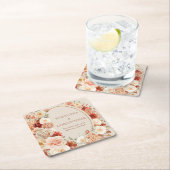 Boho terracotta burgundy floral eucalyptus Unterse Rechteckiger Pappuntersetzer (Vor Ort)