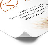 Boho terracotta burgundy pampas Setzen Sie einen R Poster (Ecke)