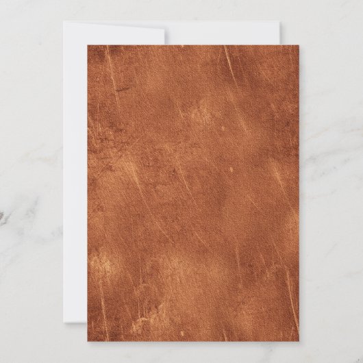 Boho Terracotta Burnt Orange Brautparty Einladung (Rückseite)