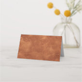 Boho Terracotta Burnt Orange Brautparty Platzkarte (Rückseite)