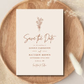 Boho Terracotta Burnt Orange Rustikale Hochzeit Save The Date