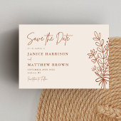 Boho Terracotta Burnt Orange Rustikale Hochzeit Save The Date