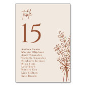Boho Terracotta Burnt Orange Rustikale Hochzeit Tischnummer (Vorderseite)