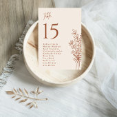 Boho Terracotta Burnt Orange Rustikale Hochzeit Tischnummer
