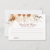 Boho Terracotta Calla Lilies Pearls of Wisdom Game Mitteilungskarte (Vorderseite)