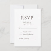 Boho Terracotta Clay Minimalist Wedding RSVP (Vorderseite)