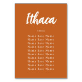 Boho Terracotta Custom Table Name Chart Tischnummer (Vorderseite)