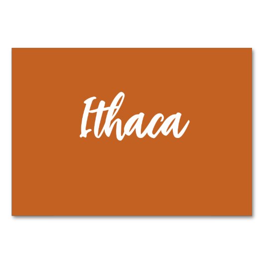 Boho Terracotta Custom Wedding Table Name Tischnummer (Rückseite)
