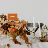 Boho Terracotta Custom Wedding Table Name Tischnummer