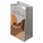 Boho Terracotta Desert Sun Mountains Abstrakt Kleine Geschenktüte (Vorderseite Schrägansicht)