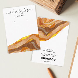 Boho Terracotta Designer Jewelry Holder Social Visitenkarte