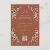 Boho Terracotta - Detail-Karte Begleitkarte (Vorderseite)