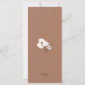 Boho Terracotta Dried Floral Wreath Wedding Menu (Rückseite)