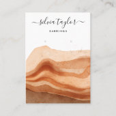 Boho Terracotta Earring Necklace-Grafikkarte Visitenkarte (Vorderseite)