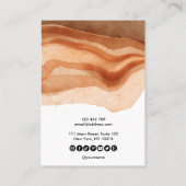 Boho Terracotta Earring Necklace-Grafikkarte Visitenkarte (Rückseite)