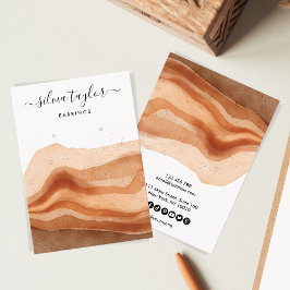 Boho Terracotta Earring Necklace-Grafikkarte Visitenkarte