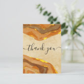 Boho Terracotta Earth Tones Vielen Dank Einladung (Stehend Vorderseite)