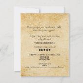 Boho Terracotta Earth Tones Vielen Dank Einladung (Rückseite)