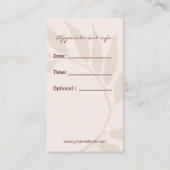 Boho Terracotta Earthy Yoga Instructor Terminkarte (Rückseite)