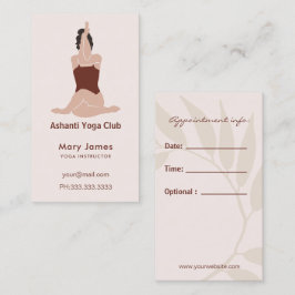 Boho Terracotta Earthy Yoga Instructor Terminkarte