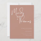 Boho terracotta Einladung (Vorderseite)