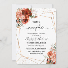 Boho Terracotta Empfang Einladung