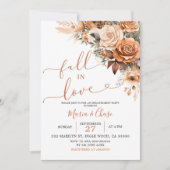 Boho Terracotta Fall der Liebe Engagement Party Einladung (Vorderseite)