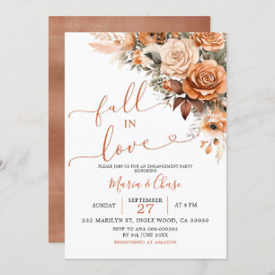 Boho Terracotta Fall der Liebe Engagement Party Einladung